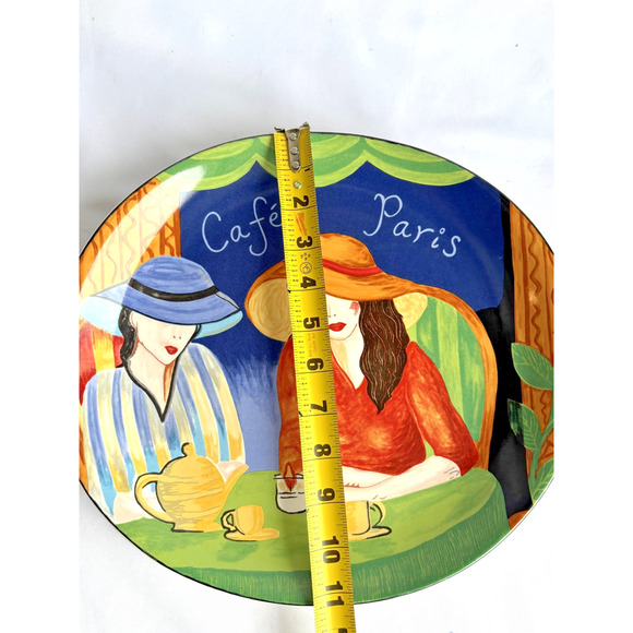 Furio Cafe Paris 4914-17 Ceramic Serving Plate Platter 1994 Vintage Collectible - Picture 7 of 8